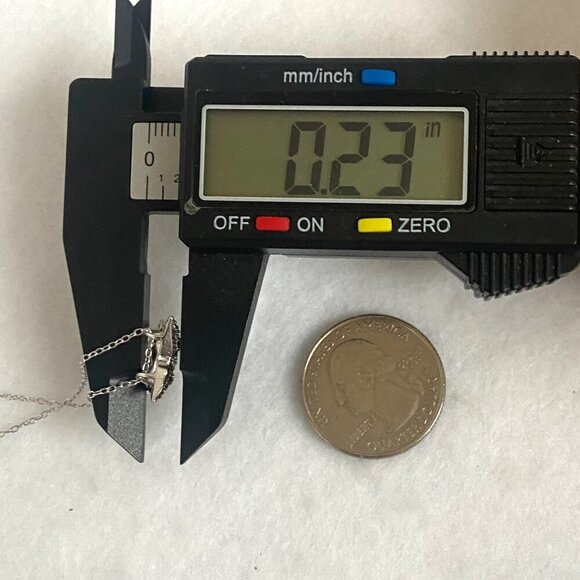 Sterling Silver 925 Black White Owl Single Diamond Pendant Necklace 18" Chain - Picture 16 of 16